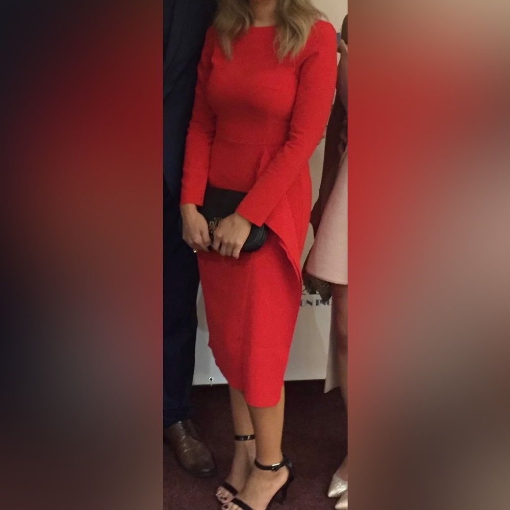 H&M Long Sleeve Orange Dress